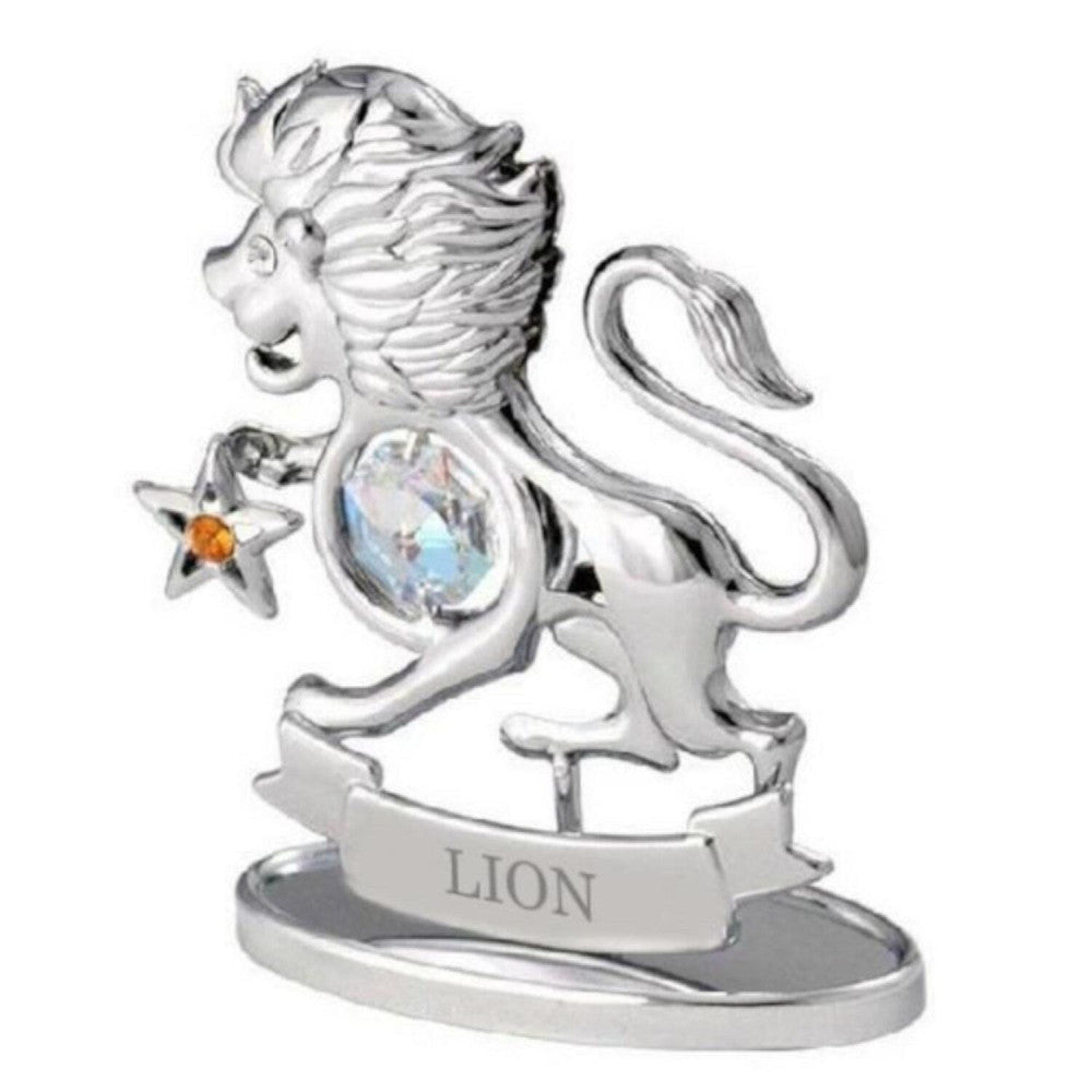 Lion - Signe Du Zodiaque Chromé - Crystocraft